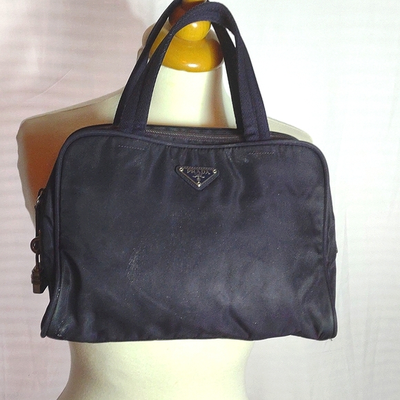 Prada Handbags - Authentic Vintage Prada Tessuto Nylon Bag, Dark Purple 💜, EUC! With Padlock!